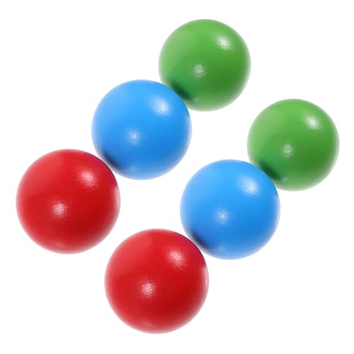 iplusmile 6Stücke Holzkugeln für Outdoor Boccia für Freizeitaktivitäten Grillfeste und Gartenpartys Robustem Schima Holz von iplusmile