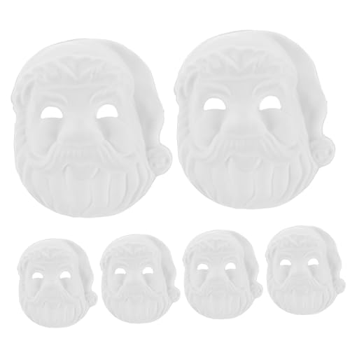 iplusmile 6Stücke Teiliges DIY Weihnachtsmann Weiße Zellstoffmaske zum Kreative Bastelidee für Weihnachten Leicht und Bequem für Erwachsene Fördert Fantasie iplusmile 6Stücke Teiliges DIY Weihnachtsmann Weiße Zellstoffmaske zum Kreative Bastelidee für Weihnachten Leicht und Bequem für Erwachsene Fördert Fantasie von iplusmile