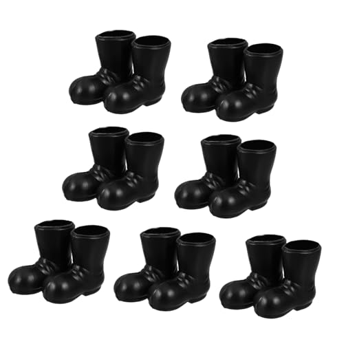 iplusmile 7 Paare Mini Weihnachtsstiefel Modell Santa Claus Miniatur Schuhe Puppenhaus Dekoration Weihnachtsanhänger Miniatur Geschenke für DIY Desktop Zubehör von iplusmile