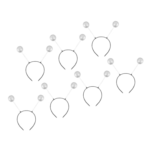 iplusmile 7 Stück Teiliges Silbernes Haarreif mit Schaumstoffkugeln Leichtes Bequemes Haarschmuck Accessoire für Partys Kostüm und Festlichkeiten von iplusmile