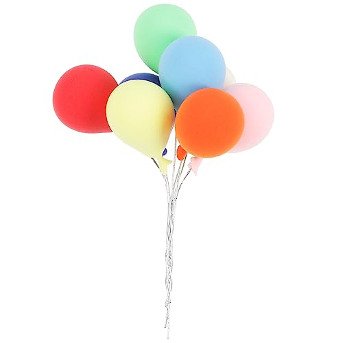 iplusmile 8 Stück Puppenhaus Mini Party Schmücken Dekoration Blau Klein Winzig Ornament Rosa Pastell Micro Landscape Decor Mikro-landschafts-ballon- Ton von iplusmile