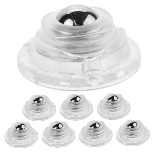 iplusmile 8 Stück Selbstklebende Rollen Zum Aufkleben Mini Schwenkräder Kleberäder Geräterollen Räder Für Möbel Mini Lenkrollen Geräteräder Stahl Transparent von iplusmile