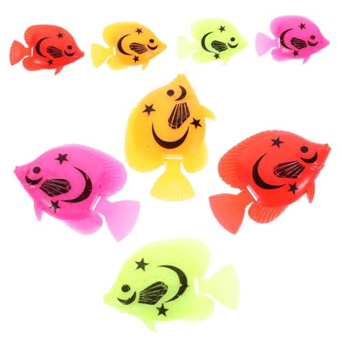 iplusmile 8 Stück Teiliges Realistische Schwimmende Kunststofffische für Aquarium Dekoration Kompakte Täuschend Echte Fischfiguren Kinderfreundliche Deko für Fischbecken und von iplusmile