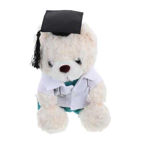 iplusmile Abschlussgefüllte Tierbär Für Abschlussfeiern Und Foto -requisiten Süßer Und Weicher Arztbär Plüschspielzeug Ideales Abschlusssaison Präsentieren Weißes Grün von iplusmile