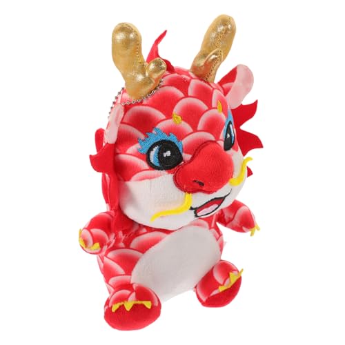 iplusmile Drachen chinesische Neujahrsdekorationen Puppe Plüschtiere Maskottchen-Drachenmodell süßer chinesischer Drache Neujahrsmaskottchen Drachenfigur Kuscheltier PP Baumwolle von iplusmile