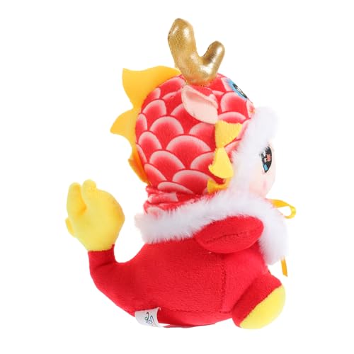 iplusmile Drachenfigur Puppe Chinesischer Neujahrsdrache Drachen Chinesische Neujahrsdekorationen Chinesischer Drache Chinesische Neujahrsdrachendekoration Flanell von iplusmile