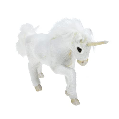 iplusmile Einhorn Plüschfigur Realistisches Simulation Einhorn Modell für Hochwertiges Plüschspielzeug Dekoration für Zuhause Langlebig und Sicher von iplusmile