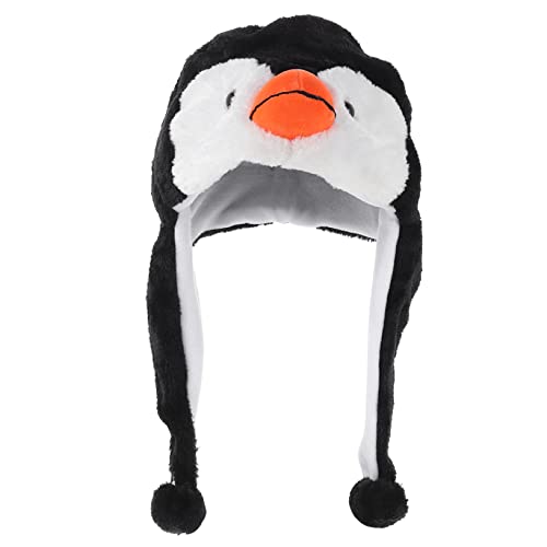 iplusmile Elastische Warme Pinguin Mütze Plüsch Tier Hut Winter Kappe Kuschelig Bequem Cartoon Tier Kopfbedeckung für Geburtstag Party und Alltag von iplusmile