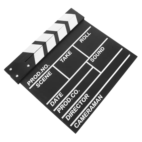iplusmile Feldplattenplattenspielzeuge Filmdekor Klapperbretter Direktoren Schindel Filmrequisiten Filmschindel Ausrüstung für die Videoproduktion Filmszenentafel Filmbanner hölzern Schwarz von iplusmile