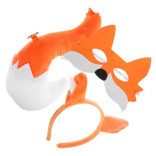 iplusmile Fuchs Kostüm Set Teilig Ohr Haarreif Tierkostüm Zubehör für Cosplay Halloween Karneval Party von iplusmile