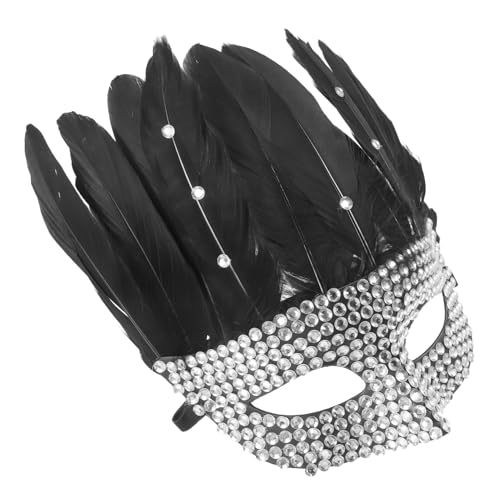 iplusmile Gefiederte Strassmaske für Frauen Dekorative Maske für Karneval Halloween Cosplay Einzigartiges Design Angenehm zu Maskenbälle Kostümpartys iplusmile Gefiederte Strassmaske für Frauen Dekorative Maske für Karneval Halloween Cosplay Einzigartiges Design Angenehm zu Maskenbälle Kostümpartys von iplusmile