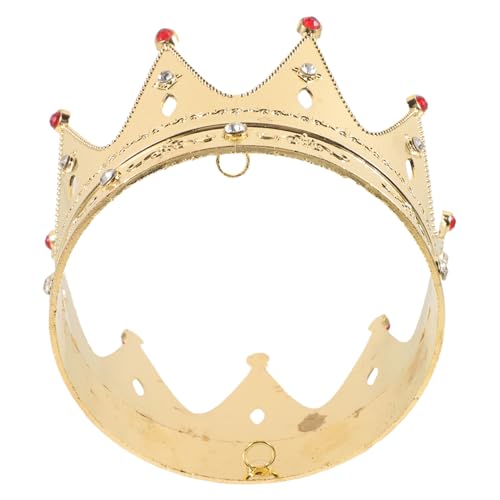 iplusmile Goldfarbene Dekorative Party Krone mit Funkelnden Schmucksteinen Leichtes und Langlebiges Cosplay Haarreif für Mädchen für Geburtstagsfeiern und Festliche Anlässe von iplusmile