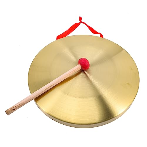 iplusmile Gong Aus Kupfer Schlaginstrument Tragbar Mit Hammer Chinesischer Handgong Lauter Gong Für Partyzubehör Und Musikunterricht von iplusmile