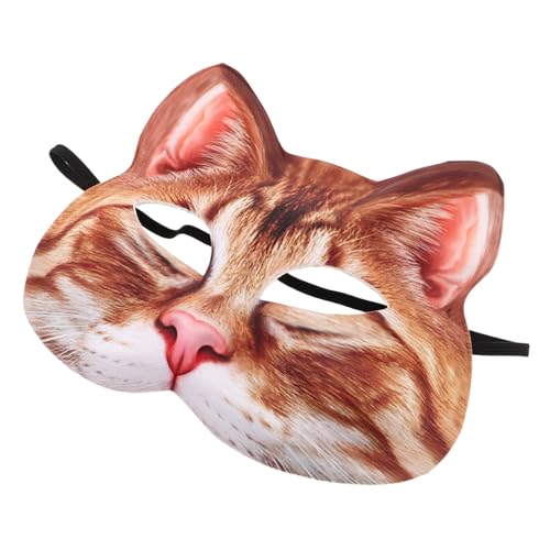 iplusmile Halbgesichts Katzenmaske Leicht und Komfortabel Authentisches Tierdesign für Halloween und Maskenball Wiederverwendbare Cosplay Maske für Damen und Herren Dekorativer Party und von iplusmile
