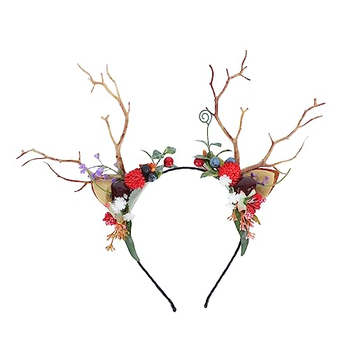 iplusmile Halloween Haarreif Geweih Haarschmuck Mädchen Kostüm Party Zubehör Langlebiges Komfortables Stirnband mit Kreativem Hirschgeweih Design für Halloween Karneval und Bühnenauftritte von iplusmile