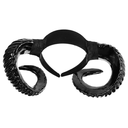 iplusmile Halloween Haarreif mit Schwarzen Schafhörnern Leicht und Weich als Cosplay Accessoire und Fotorequisite für Halloween und Karnevalskostüme von iplusmile