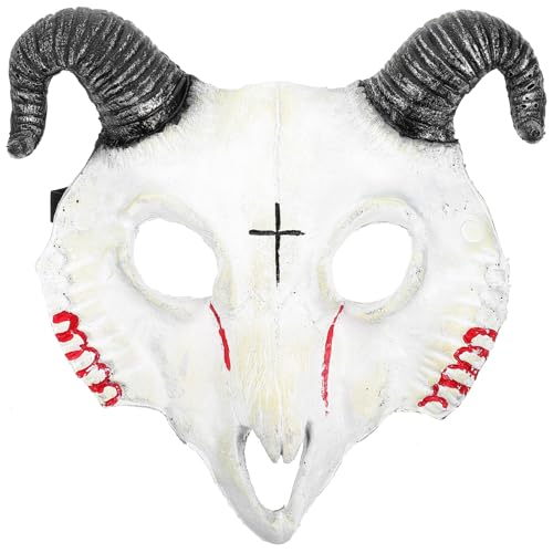 iplusmile Halloween-Ziegenschädelmaske: Gruselige Tiermaske Cosplay-Kostüm-Requisite Für Männer Und Frauen – Maskenball iplusmile Halloween-Ziegenschädelmaske: Gruselige Tiermaske Cosplay-Kostüm-Requisite Für Männer Und Frauen – Maskenball von iplusmile