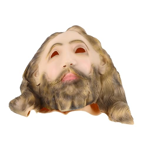 iplusmile Jesus Kopfbedeckung Weihnachtsmaske aus Realistische für Kostümpartys Maskerade und Cosplay Atmungsaktiv und Bequem Accessoire für Festliche Anlässe von iplusmile