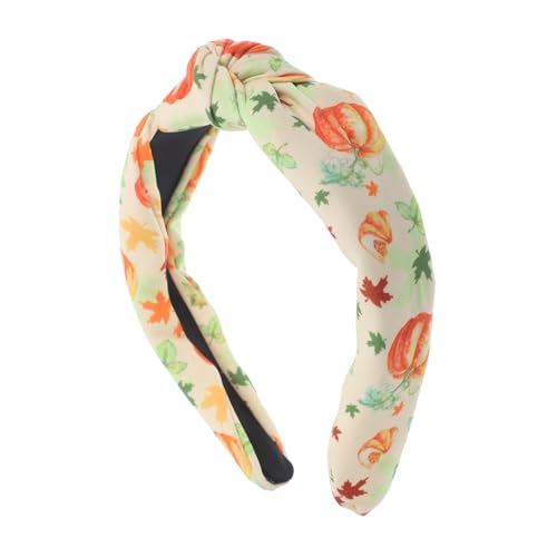 iplusmile Knotiges Stirnband mit Kürbisdruck Breiter Stoff Haarreif für Damen Bequemes Herbst Accessoire für Thanksgiving Feiern Flexibles Kopfband für Party und Anlässe iplusmile Knotiges Stirnband mit Kürbisdruck Breiter Stoff Haarreif für Damen Bequemes Herbst Accessoire für Thanksgiving Feiern Flexibles Kopfband für Party und Anlässe von iplusmile