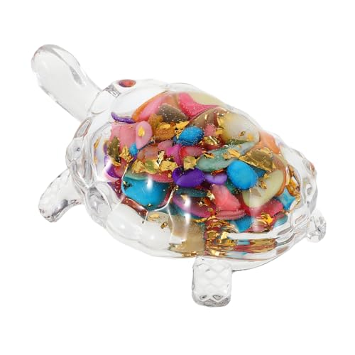 iplusmile Kristallglas Schildkrötenfigur Handpoliert Kleine Dekorative Tierfigur für Zuhause Büro Feng Shui Aquarium Deko von iplusmile