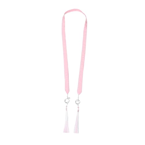 iplusmile Leicht Rosa Traditionelle Chinesische Haarschleife mit Doppelfarbigen Kunstseidenquasten Hanfu Haarband für Halloween Kostüme Handgefertigtes Haaraccessoire für Mädchen und von iplusmile