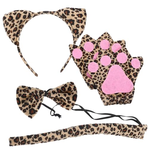 iplusmile Leoparden Kostüm Erwachsene Teilig Leopard Stirnband mit Ohren Fliege und Handschuhe für Karneval Cosplay Halloween Tier Verkleidung iplusmile Leoparden Kostüm Erwachsene Teilig Leopard Stirnband mit Ohren Fliege und Handschuhe für Karneval Cosplay Halloween Tier Verkleidung von iplusmile