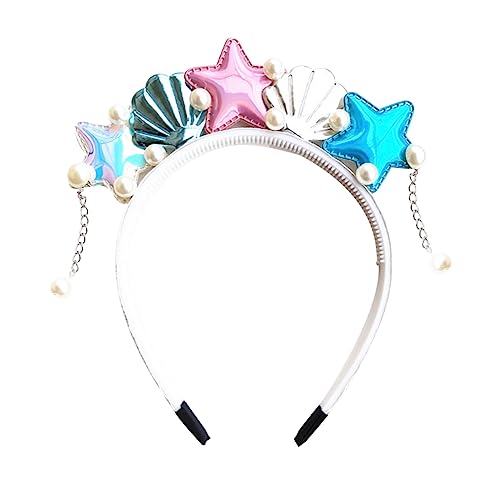 iplusmile Meerjungfrau Haarreif mit Seestern und Leichtes Ocean Themed Stirnband Süßes Kostüm Zubehör für Mädchen für Karneval Geburtstag und Strandparty von iplusmile