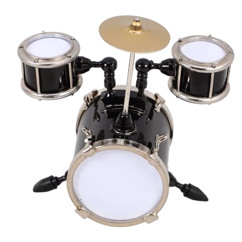 iplusmile Mini Jazz Drum Model Miniatur Puppe Kleines Instrument Für Party Mini-Instrumente Mini-Musikinstrument Musikalische Dekoration Zubehör Metall von iplusmile