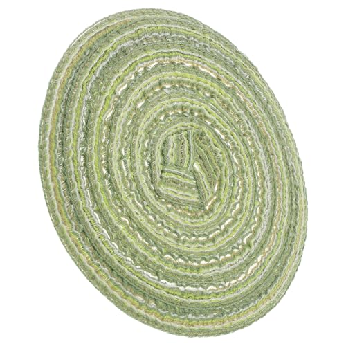 iplusmile Mini Nordische Bodenmatte Teppich Vintage Kleines Hauszubehör Puppenhaus Ornamente Puppenhaus Dekoration Mini Ornament Mini Fußmatte Mini Teppich Stoff Grün von iplusmile