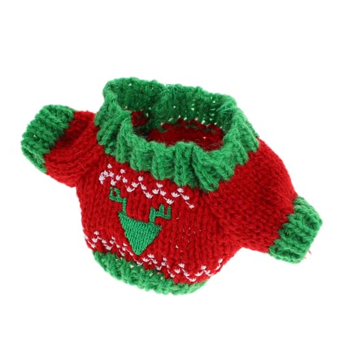 iplusmile Mini Puppenpullover aus Weichem Plüsch Kuscheliger Detailreicher Pullover mit Festlichem Weihnachtsdesign für Puppenkleidung DIY Basteln und Dekorative Outfits von iplusmile
