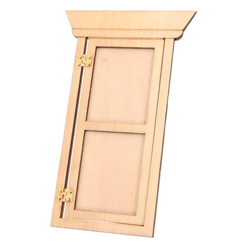 iplusmile Mini -hausmodellmöbel Miniaturhausmöbel Miniatur-puppenhaus- Tiny Doll House Door Miniaturtür Dollhouse Möbel Mini Miniaturspieltür Mini Haustür Hölzern Beige von iplusmile