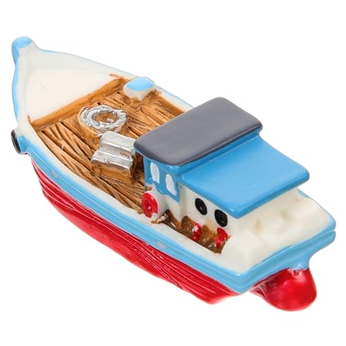 iplusmile Miniatur Boot Deko Resin Mediterranes Fischboot Modell Tischdekoration Handgefertigt Detailreich Robust Geschenkidee für Büro Wohnzimmer von iplusmile