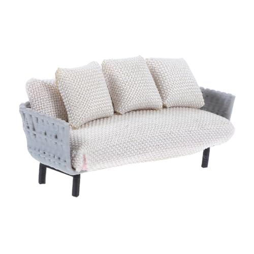 iplusmile Miniatur-Couch-Simulation 1/30 Harz-terrassensofa Für Moderne Miniaturmöbel Für Puppenhäuser, Sandtisch, Gebäudemodell, Szenenanzeige von iplusmile