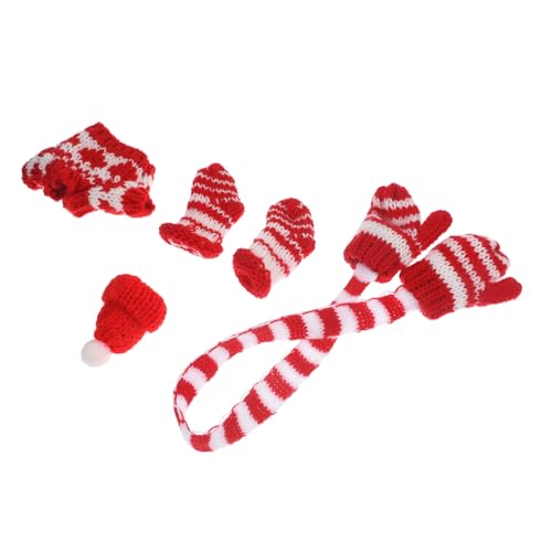 iplusmile Miniatur Puppen Strickkleidung mit Pullover Handschuhen und Socken Kreative DIY Puppenzubehör für Puppenhaus Dekoration und Festliche Micro Landschaft Teilig von iplusmile