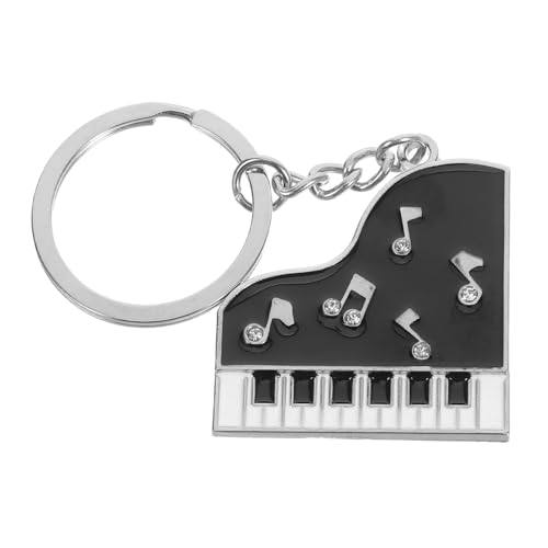 iplusmile Musikalische Klavierschlüsselkette Anhänger Des Bags Hanging Taschendekoration Hängend Klavier Schmuck Kleiner Klavier-schlüsselanhänger Klavier-partygeschenke Silver Strass von iplusmile