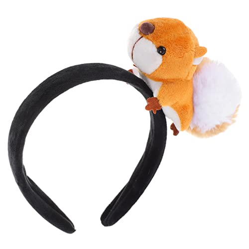 iplusmile Niedliches Plüsch Eichhörnchen Haarband Party Kostüm Tier Haarreif Waldtiere Stirnband für Halloween Cosplay und Fotorequisiten von iplusmile