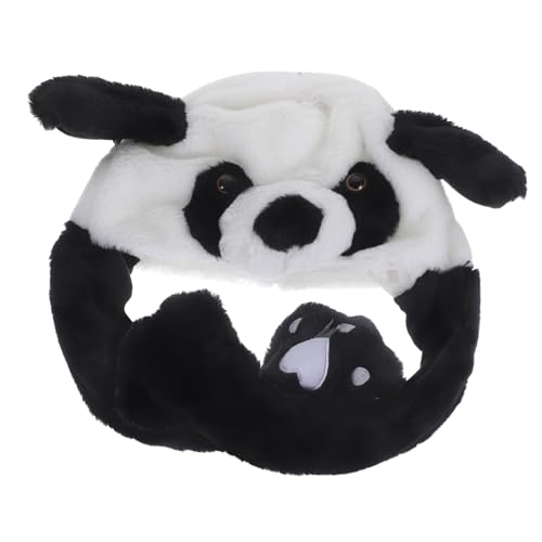 iplusmile Plüsch Panda Hut mit Beweglichen Ohren Lustige Mütze für Erwachsene und Weicher Kuschelhut für Party Cosplay Karneval und Bequemes Plüschmaterial von iplusmile