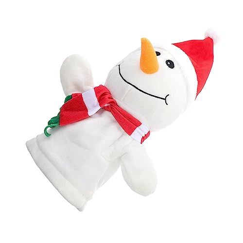 iplusmile Plüsch Schneemann Fingerpuppe Kuscheliges Weihnachts Handspielzeug für Weiches Baumwollmaterial Langlebig und Sicher für Interaktives Geschichtenerzählen und Kinderunterhaltung von iplusmile