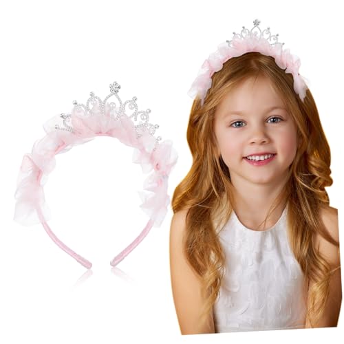 iplusmile Prinzessinnenkrone Stirnband Mesh Stoff Geburtstagskrone mit Strass und Perlen Leichtes Party Accessoire für Mädchen Hochzeit und Festliche Anlässe iplusmile Prinzessinnenkrone Stirnband Mesh Stoff Geburtstagskrone mit Strass und Perlen Leichtes Party Accessoire für Mädchen Hochzeit und Festliche Anlässe von iplusmile
