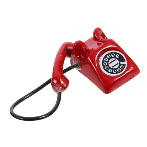 iplusmile Puppenhaus Mini Vintage Telefonmodell Rotes Dekorationszubehör für Puppenhaus Kreatives für Fantasievolles für Hausgestaltung und Sammlung iplusmile Puppenhaus Mini Vintage Telefonmodell Rotes Dekorationszubehör für Puppenhaus Kreatives für Fantasievolles für Hausgestaltung und Sammlung von iplusmile