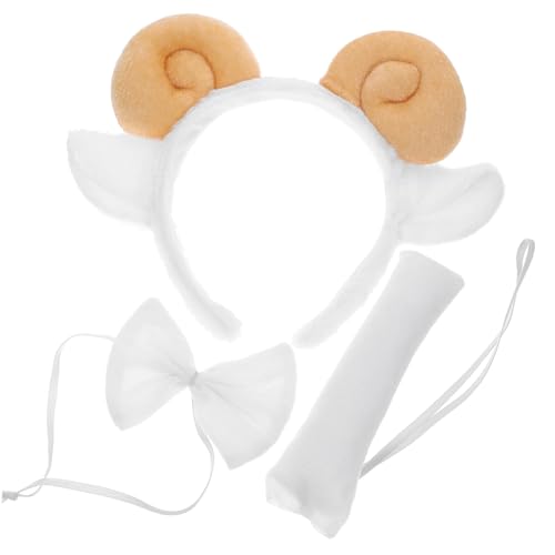 iplusmile Schafkostüm Haarreif mit Weichen Lammohren Kuschelige Tierohren Stirnband für Damen Leichtes und Bequemes Halloween Cosplay Zubehör Modisches Haarschmuck Accessoire von iplusmile