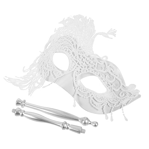 iplusmile Spitzen Masquerade Maske mit Handstab Langlebige Kunststoff und Spitzenkonstruktion für Halloween Kostümpartys Maskenbälle Cosplay und Festliche Veranstaltungen für Damen und von iplusmile