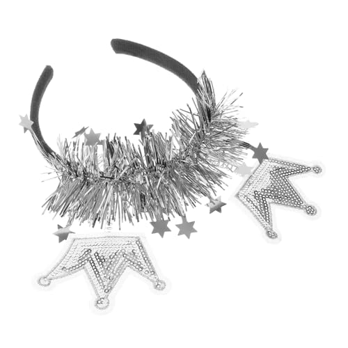 iplusmile Stirnband mit Paillettenkrone Kopfbedeckung für die Silvesterparty Kronenstirnband Trendy Lametta deko Party-Stirnbänder für Erwachsene frohes neues jahr haarbänder Stoff Silber iplusmile Stirnband mit Paillettenkrone Kopfbedeckung für die Silvesterparty Kronenstirnband Trendy Lametta deko Party-Stirnbänder für Erwachsene frohes neues jahr haarbänder Stoff Silber von iplusmile