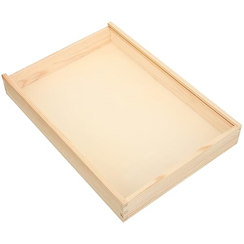 iplusmile Vintage Musterbox Schmetterlingsgehege Schmetterlingszuchtset Schmetterlingsnetz Insekten-Schaukasten Schaukasten für Insekten Musterkoffer Musterrahmenkoffer hölzern Coffee von iplusmile