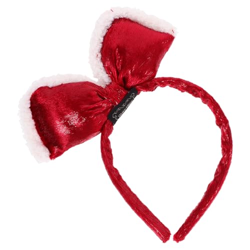 iplusmile Weiches Weihnachts Haarband mit Schleife Flexibler Damen Haarreif Festliches Kopfschmuck Accessoire für Frauen und Teens Vielseitig Kombinierbar für Feiertage und Partys von iplusmile