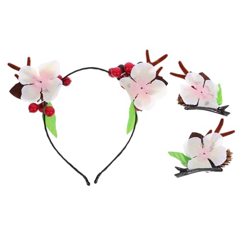 iplusmile Weihnachtliche Haarklammern Teilig Rentier Geweih Haarspangen Leicht für Damen Mädchen Festliche Haaraccessoires für Party Cosplay Bühnenauftritte von iplusmile