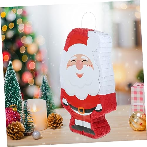 iplusmile Weihnachtliche Santa Claus Piñata aus Papier Leichte Dekorative Partydekoration für Kindergeburtstag und Fest Gestaltete Traditionelle Füll Piñata mit Schläger und Augenbinde für iplusmile Weihnachtliche Santa Claus Piñata aus Papier Leichte Dekorative Partydekoration für Kindergeburtstag und Fest Gestaltete Traditionelle Füll Piñata mit Schläger und Augenbinde für von iplusmile