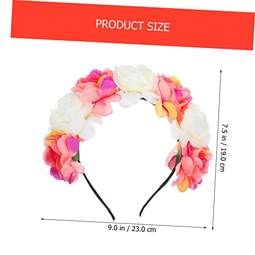 iplusmile Weihnachtlicher Haarreif mit Hochwertigen Stoffblumen Langlebig und Leicht Festlicher Kopfschmuck für Erwachsene für Weihnachten Karneval und Konzerte von iplusmile