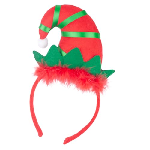 iplusmile Weihnachtlicher Haarreif mit Weihnachtsmützchen Leichter Bequemer Haarschmuck für Weihnachtsfeier Festliches Stirnband mit Dekorativem Design für Unvergessliche Partyfotos von iplusmile
