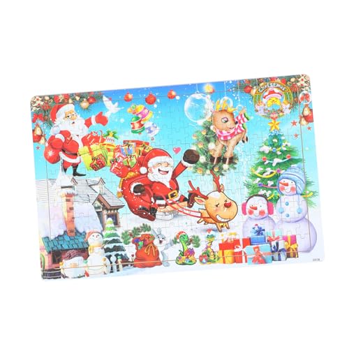 iplusmile Weihnachtliches Holzpuzzle Teilig Pädagogisches Lernspielzeug aus Ökologischem Material Fördert Kreativität und Eltern Junge Mädchen Interaktion für Weihnachten von iplusmile